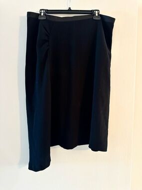 Banana Republic Black Satin-Lined Skirt